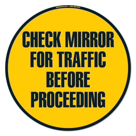 Check Mirror For Traffic 16in Non-Slip Floor Marker, 12PK